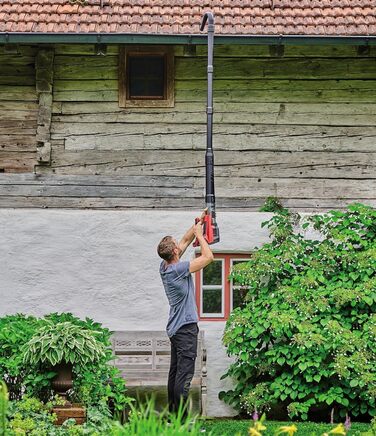 Einhell GP-LB 18/200 Li GK-Solo Акумуляторний повітродув (Power X-Change, 18В, аксіальний вентилятор, 670 м³/год, набір для очищення водостоків, без акумулятора та зарядного пристрою)