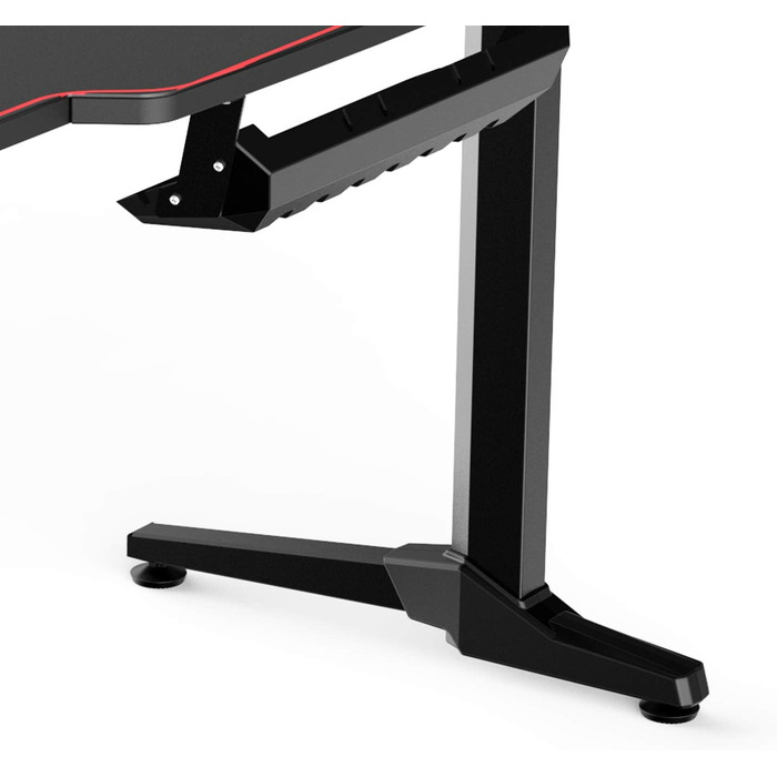 Стіл ігровий SogesHome 140 см, T-подібний, з підставкою для миші, тримачем для напоїв та гачком для навушників, ергономічний, для комп'ютера, офісний