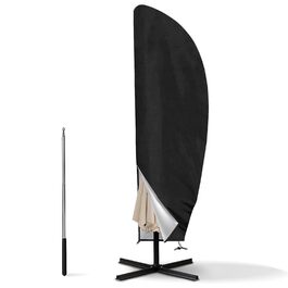 Чохол для парасольки/зонту великого розміру (2-4 м), чорний. Захист від сонця, вітру та снігу. Розміри: 205 x 25/57/48 см