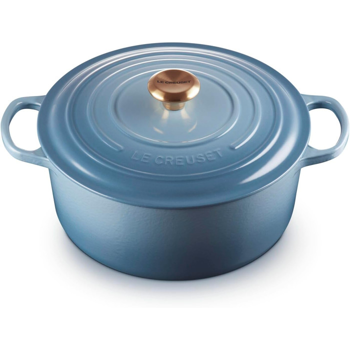 Сковорода Le Creuset Signature з чавуну з кришкою, Ø 20 см, 2,4 л, Chambray