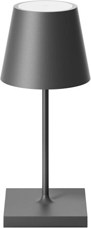 LED настільна лампа SIGOR Nuindie 2.0 - акумуляторна, диммування, IP54, 38 см, USB-C, 12 год, графітовий колір