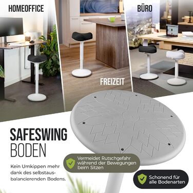 Офісний стілець Vina Home® SH-01: ергономічний, регульований, з сертифікатом IGR | Чорний (83 см)