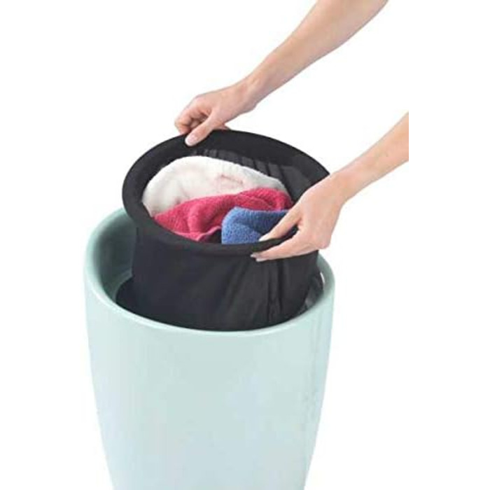 WENKO табурет для ванної кімнати Candy з місцем для зберігання та кошиком для білизни, ABS-пластик, 20 л, Ø 36 x 50,5 см