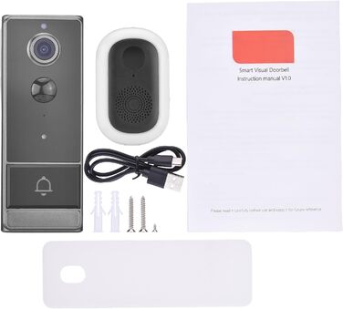 Розумна відеодзвінок Swokely Smart WiFi з PIR-датчиком, нічне бачення, IP65, для дому