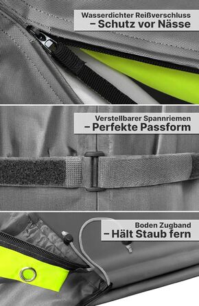 Чохол для парасольки Menz 2-4 м, 420D Oxford, водонепроникний, UV-стійкий, вітростійкий, для саду, антрацит, 225 × 35/50 см