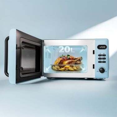 Мікрохвильова піч Cecotec Proclean 3010 Green 20L, 700W, 6 режимів, функція розморожування, таймер 30 хв, зелений колір