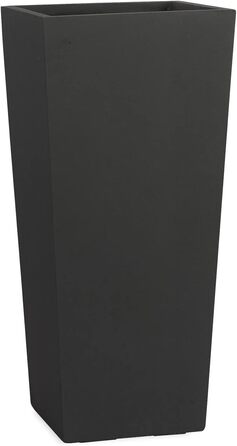 Планцверк® Горщик для рослин конічної форми з фібергласу, 70x33x33 см. Стійкий до погодних умов, преміум-якість, покриття Lotus-Effekt. Антрацит, 70 см