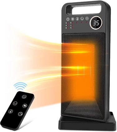 Керамічний обігрівач 2000W з пультом та таймером, електрообігрівач для офісу, кімнати, вітальні, захист від перегріву, 3 режими