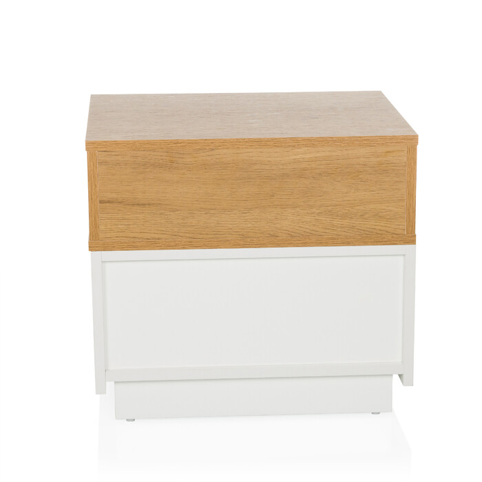 Приліжкова тумбочка MELMO 50x40x45 см білий/дуб hjh LIVING