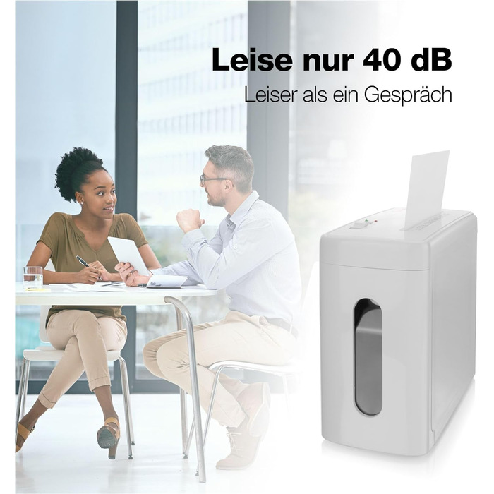 Шредер Aktenvernichter SuperSilent PS500-15A: тихий, 6 листів, A4, P-4, DSGVO