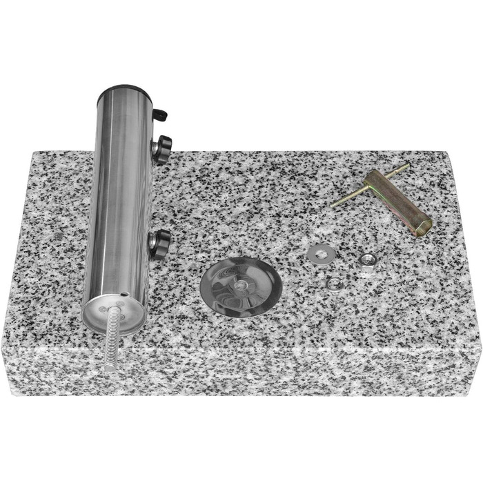 Підставка для парасольки Anndora Granit 25 кг, для балкона, діаметр стієна до 48 мм (світло-сірий)