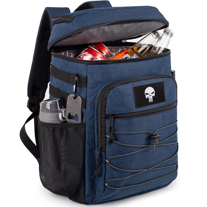 Тактичний холодильний рюкзак 25L: ізольований, водонепроникний, міцний. Ідеально для роботи, відпочинку, кемпінгу та походів (блакитний)