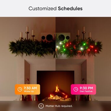 Nanoleaf Holiday String Lights Outdoor - 25 метрів, 300 LED, 18W, EU Smarte Lichterkette Pro