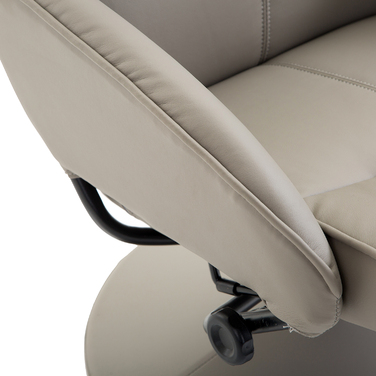Крісло для телевізора HOMCOM Recliner 360° поворотне з підставкою для ніг сірого кольору, L78 × W71 × H101 см, зручне крісло для вітальні