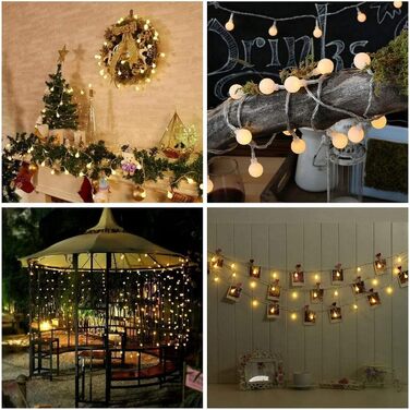 Льоководна гірлянда WOWDSGN 40M 400 LED, диммер, 8 режимів, для дому та саду, тепле світло, ідеальна для свят