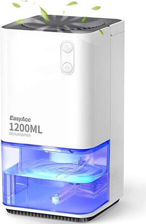 Електричний осушувач повітря EasyAcc 1200мл, тихий, портативний, з нічним підсвічуванням, для офісу/спальні/ванної кімнати