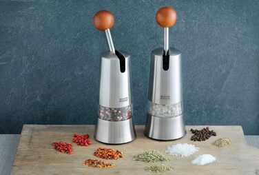 Мельниці для солі та перцю Kuhn Rikon Ratchet Grinder з регульованою керамічною жорна (нержавіюча сталь)