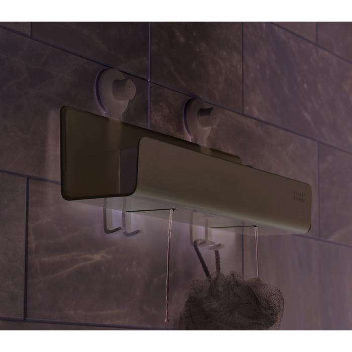 Душова полиця Joseph Joseph EasyStore із дзеркалом на шарнірі 22х40х13 см (70548), Сірий
