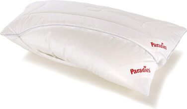 Подушка PARADIES 40x80 см Softy Duett Plus Organic, Oeko-Tex Certified Standard 100 Class 1, медично протестована - стьобана подушка на блискавці (80x80см)