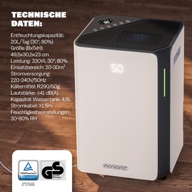 Осушувач повітря 49,5x30,5x23см 20 л
