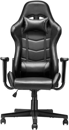 Ігрове крісло Офісне крісло Ергономічне крісло для ПК Комп'ютерне крісло Стілець Стілець (чорний) Чорний