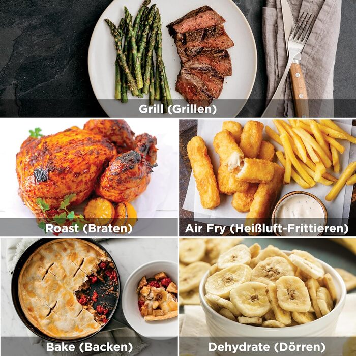 Мультигриль Ninja MAX 6-в-1 з фритюрницею, 3.8л, сірий/срібний, DG551EU