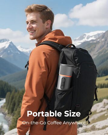 Портативна кавомашина для еспресо COTGCO 20 bar з акумулятором 13500mAh | Сумісна з капсулами Nespresso | Для кемпінгу, авто, офісу - сірий колір