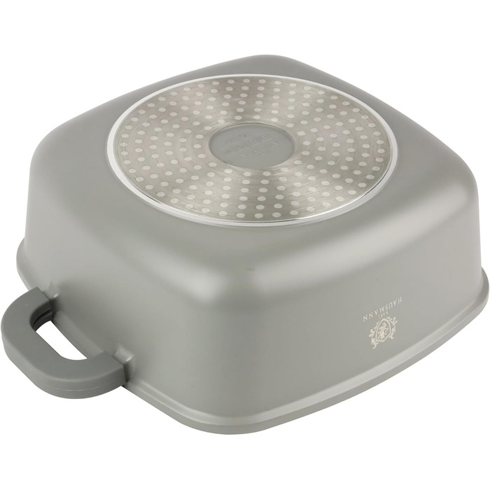 Каструля з антипригарним покриттям 10 літрів з кришкою, діаметр 28 см, з алюмінієвого лиття, для всіх типів плит (включно з індукцією), сіра. Ідеально підходить для супу, тушкування, приготування великих порцій.