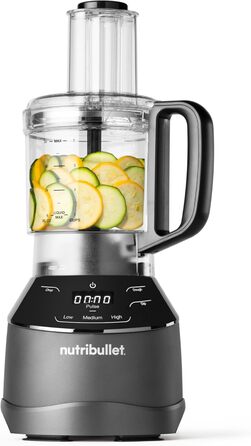 Повнорозмірний блендер nutribullet Combo, 1200 Вт, глечик 1,89 л, банки 946 мл і 710 мл, чорний, NBF500MB