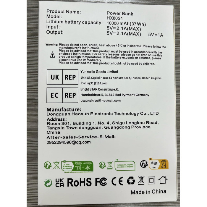 И, компактний, Smart IC, 3.1A, для iPhone/Samsung/Huawei, чорний, 10000mAh, 2 шт.