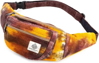 Поясна сумка унісекс Freakmandu Hemp Fanny Pack поясна сумка для сумок через плече, стиль бохо-хіпі, поясні сумки ручної роботи для походів, бігу, бігу, чоловіків і жінок (один розмір, осіння магія)