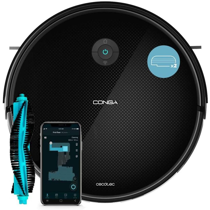 Робот-пилосос Cecotec Conga 2499 Ultra Home Advanced: Gyroskop, 2100Pa, моп, Wi-Fi, самостійна очистка, 3L контейнер
