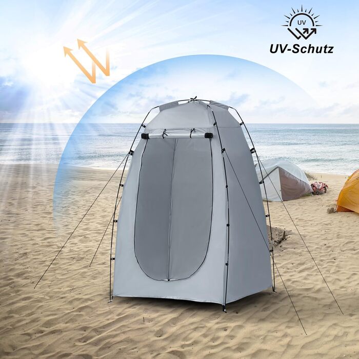 CLIPOP Намет Pop-Up, водонепроникний, легкий, одношаровий, для весняного кемпінгу, простий у встановленні – для пляжу, походів, фестивалів, відпочинку на природі (Сірий)