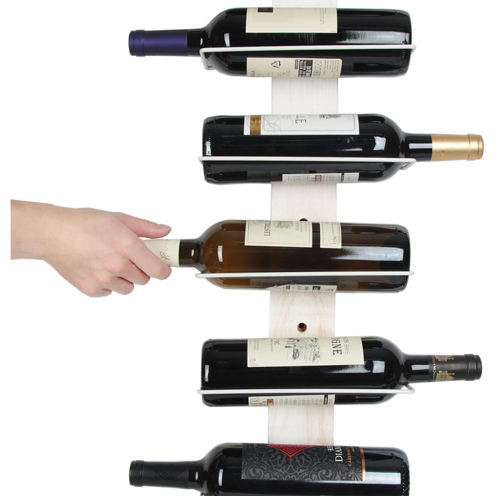 Стильна дерев'яна полиця для вина Jackcube Design MK699A на 9 пляшок, для кухні та декору