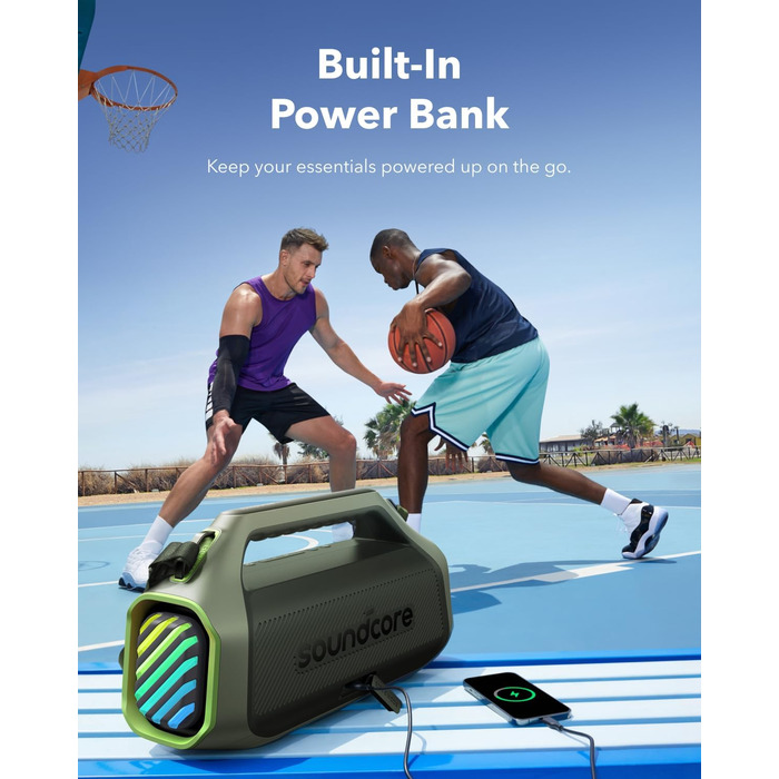 Soundcore Boom 2 Plus: портативна Bluetooth колонка для кемпінгу, 140W, IPX7, RGB, Power Bank, USB-C