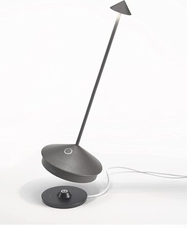 Zafferano Pina Pro: Бездротова LED-лампа для дому та саду з сенсорним керуванням, 2700K, темно-сіра