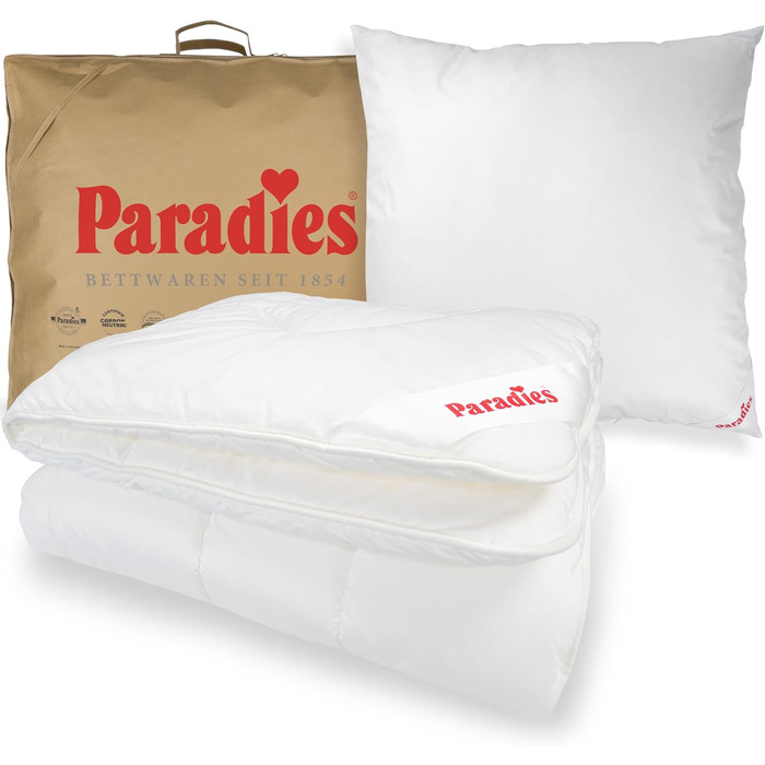 Ковдра PARADIES Prima Bio 135x200 см: м'яка, дихаюча, зимова ковдра з стеганим шаром, розмір 135x200 см + 80x80 см