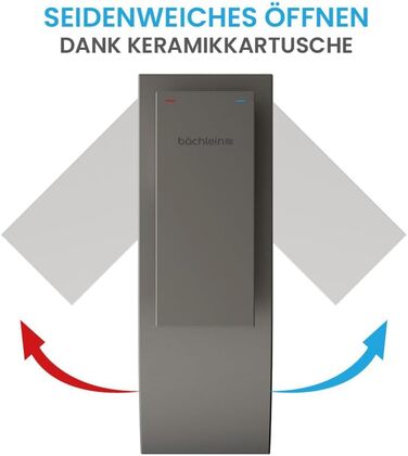 Змішувач для ванної кімнати Bächlein Tamina з водоспадним дизайном, однозахватний, антрацит, з монтажним комплектом