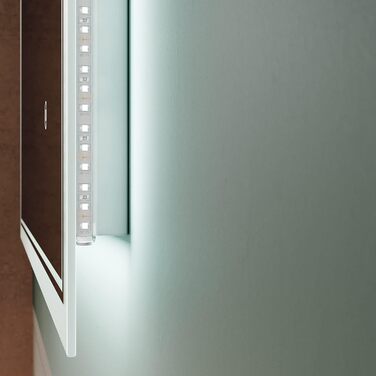 Дзеркало для ванної кімнати Badspiegel 80x60 з підсвічуванням та антизапарюванням LED, 3 колірні температури, IP44, настінне