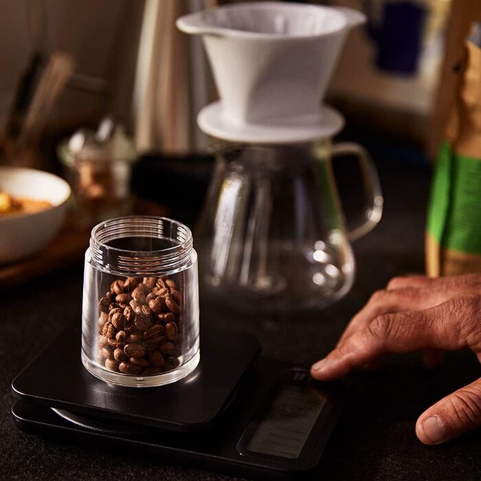 Кавомолка Tchibo ручна, керамічний жорно, регульований помел, срібна