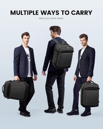 Рюкзак LOVEVOOK для ручної поклажі (40x20x25 см) - 20L, для ноутбука 14 дюймів, чорно-сірий, з відділенням для мокрого та сухого