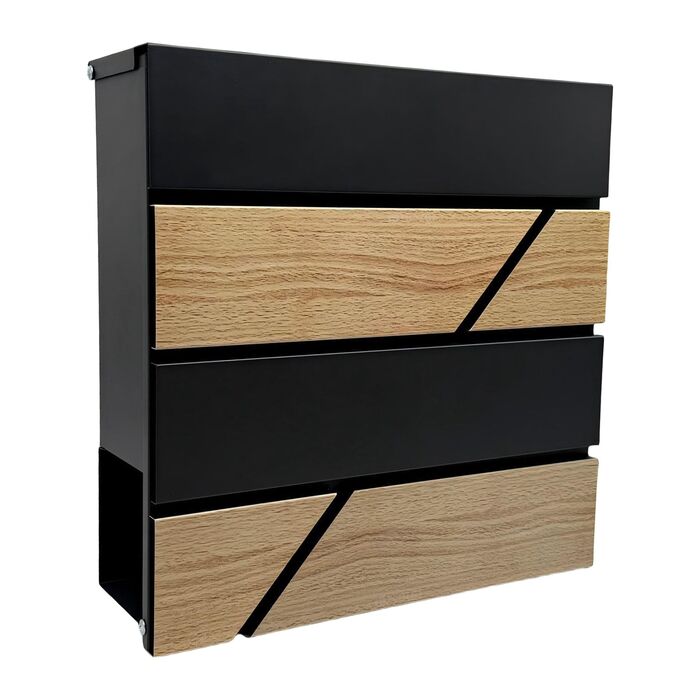 Скринниця Relaxdays з імітацією дерева та відсіком для газет