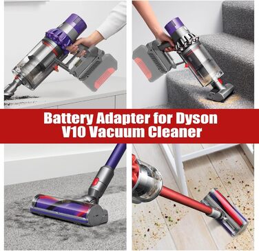 Заміна батареї JJXNDO Dyson V10, адаптер для пилососа Makita 18V/EINHELL на Dyson V10 (без акумулятора)