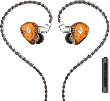 Спортивні навушники HiFi Bass зі знімним кабелем, жовтий, 1-Rainbow IEMs