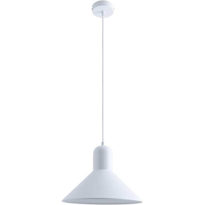 Підвісний світильник Підвісна лампа Їдальня Кухонна лампа Підвісний обідній стіл Лампа матова 1,5 м Текстильний кабель можна вкоротити Легке встановлення E27, лампочка Колір (Матовий білий/білий, без лампочки)