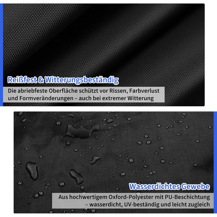 Чохол для парасольки/маркетки: захист від сонця та УФ-променів, діаметр до 400 см, розмір 300x300 см. Колір: коричневий/чорний. З підсилювачем.