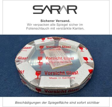 SARAR Круглий дзеркало для ванної кімнати з LED-підсвічуванням 120 см, Made in Germany, дизайн MAR113