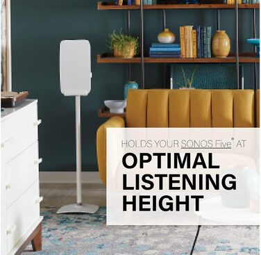 Підставка для акустики Sonos Five та Play:5 SANUS WSS52-B2 (біла)