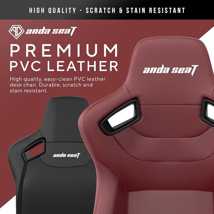 Крісло ігрове Anda Seat Kaiser 2 XL Leder – ергономічне, з підлокітниками 4D, підголовником та поперековою підтримкою (каштанове)