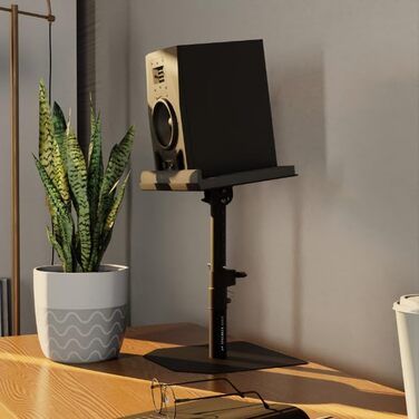 Стійкий підлоговий стенд Sprenger Audio для динаміків + звукопоглиначі, нахил ±20°, вантажопідйомність до 28 кг, для столу, студії, DJ-стілу